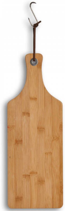 Zeller Bamboe houten snijplank serveerplank met handvat 44 x 16 cm Snijplanken