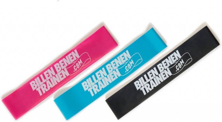 Merkloos BBT band weerstandsbanden set voor billen benen training 3pcs bootybands sportelastiek