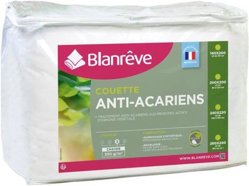 Merkloos BLANREVE Percale warm dekbed Anti-mijten 350 g m² 200x200cm