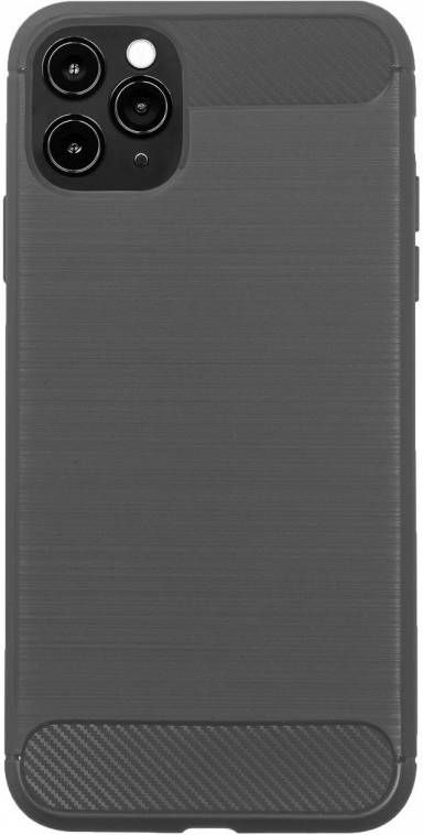 HomeLiving BMAX Carbon soft case hoesje voor iPhone 11 Pro Max Grey Grijs