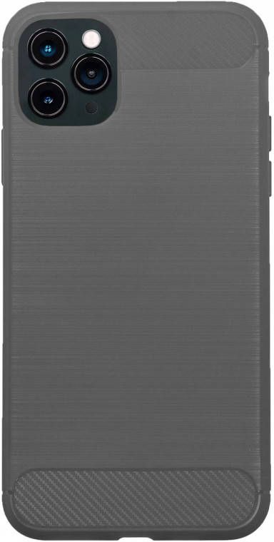 HomeLiving BMAX Carbon soft case hoesje voor iPhone 12 Pro Max Grey Grijs