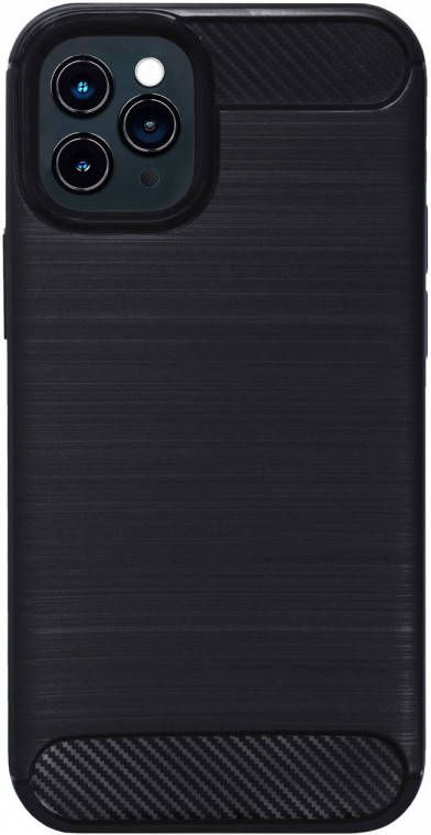 HomeLiving BMAX Carbon soft case hoesje voor iPhone 12 Pro Max Black Zwart