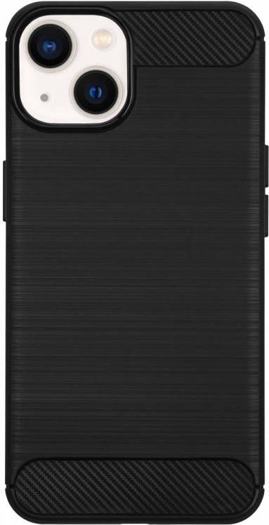 HomeLiving BMAX Carbon soft case hoesje voor iPhone 13 Black Zwart