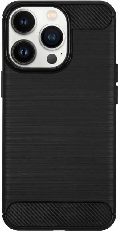 HomeLiving BMAX Carbon soft case hoesje voor iPhone 13 Pro Black Zwart