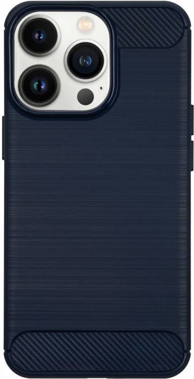 HomeLiving BMAX Carbon soft case hoesje voor iPhone 13 Pro Blue Blauw