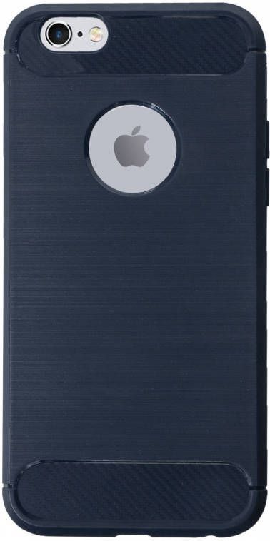 HomeLiving BMAX Carbon soft case hoesje voor iPhone 6 6s Blue Blauw