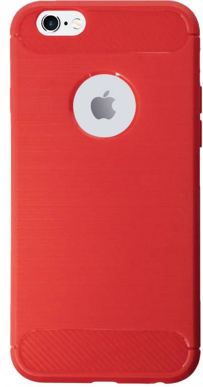 HomeLiving BMAX Carbon soft case hoesje voor iPhone 6 6s Red Rood