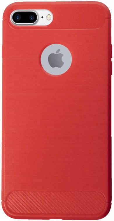 HomeLiving BMAX Carbon soft case hoesje voor iPhone 7 Plus Red Rood