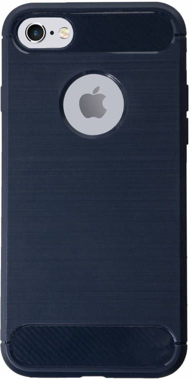 HomeLiving BMAX Carbon soft case hoesje voor iPhone 7 8 blauw