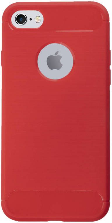 HomeLiving BMAX Carbon soft case hoesje voor iPhone 7 8 Red Rood