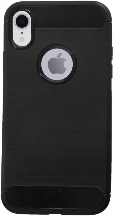 HomeLiving BMAX Carbon soft case hoesje voor iPhone Xr Black Zwart
