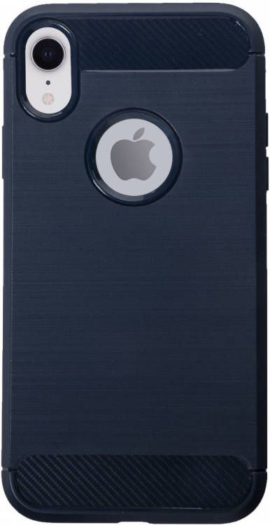 HomeLiving BMAX Carbon soft case hoesje voor iPhone Xr Blue Blauw