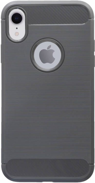 HomeLiving BMAX Carbon soft case hoesje voor iPhone Xr Grey Grijs