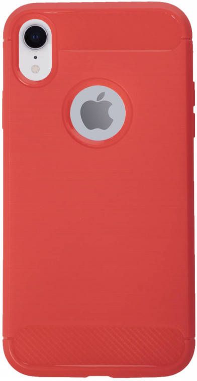 HomeLiving BMAX Carbon soft case hoesje voor iPhone Xr Red Rood