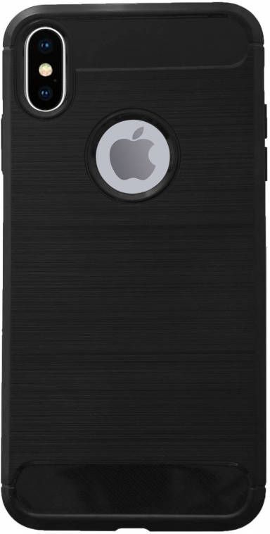 HomeLiving BMAX Carbon soft case hoesje voor iPhone Xs Max Black Zwart