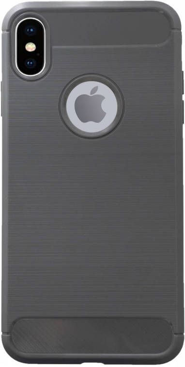 HomeLiving BMAX Carbon soft case hoesje voor iPhone Xs Max Grey Grijs