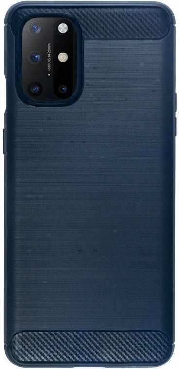 HomeLiving BMAX Carbon soft case hoesje voor OnePlus 8T Blue Blauw