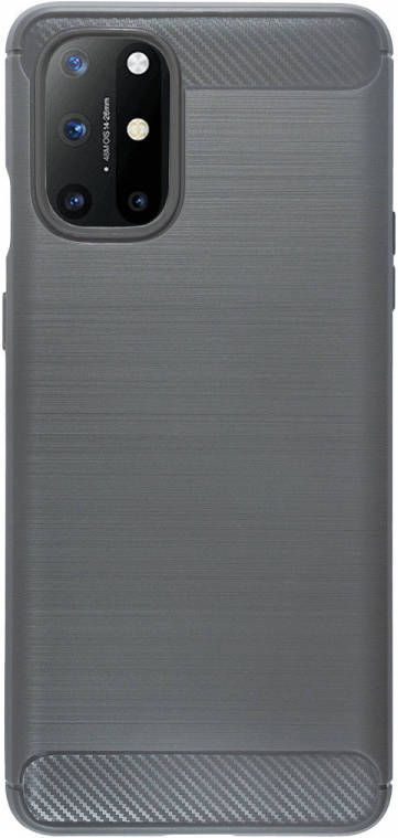 HomeLiving BMAX Carbon soft case hoesje voor OnePlus 8T Grey Grijs