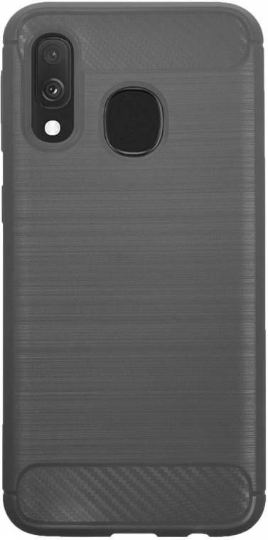 HomeLiving BMAX Carbon soft case hoesje voor Samsung Galaxy A40 Grey Grijs