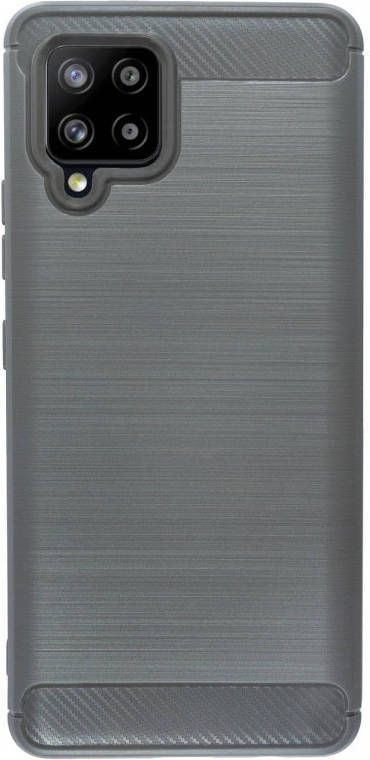 HomeLiving BMAX Carbon soft case hoesje voor Samsung Galaxy A42 Grey Grijs