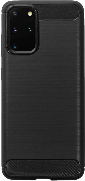 HomeLiving BMAX Carbon soft case hoesje voor Samsung Galaxy S20 Plus Black Zwart