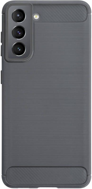 HomeLiving BMAX Carbon soft case hoesje voor Samsung Galaxy S21 Grey Grijs