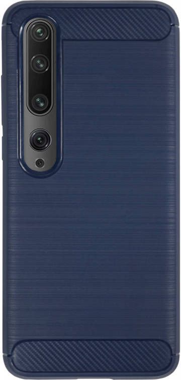 HomeLiving BMAX Carbon soft case hoesje voor Xiaomi Mi 10 Blue Blauw