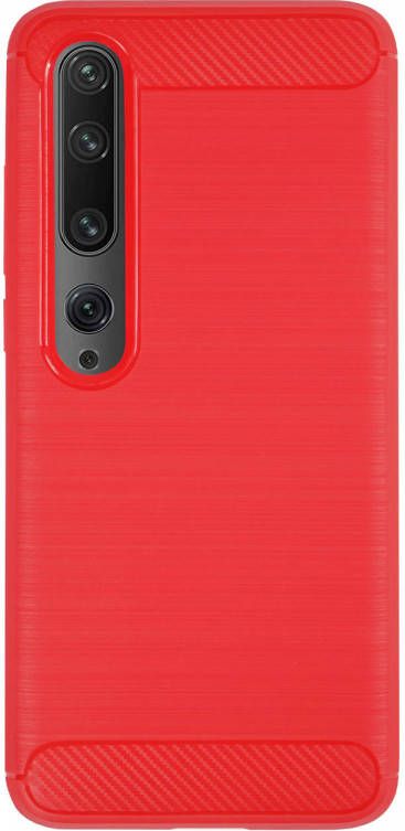 HomeLiving BMAX Carbon soft case hoesje voor Xiaomi Mi 10 Red Rood