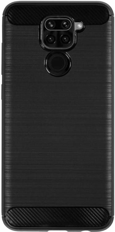 HomeLiving BMAX Carbon soft case hoesje voor Xiaomi Redmi Note 9- Black Zwart