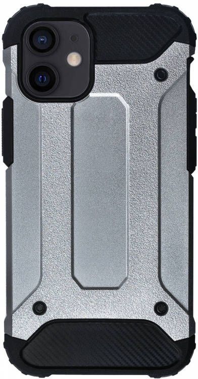 HomeLiving BMAX Classic Armor Phone Case iPhone 12 Mini Silver Zilver