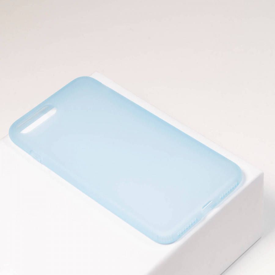HomeLiving BMAX Liquid latex soft case hoesje voor iPhone 7 8 Plus Light Blue Lichtblauw