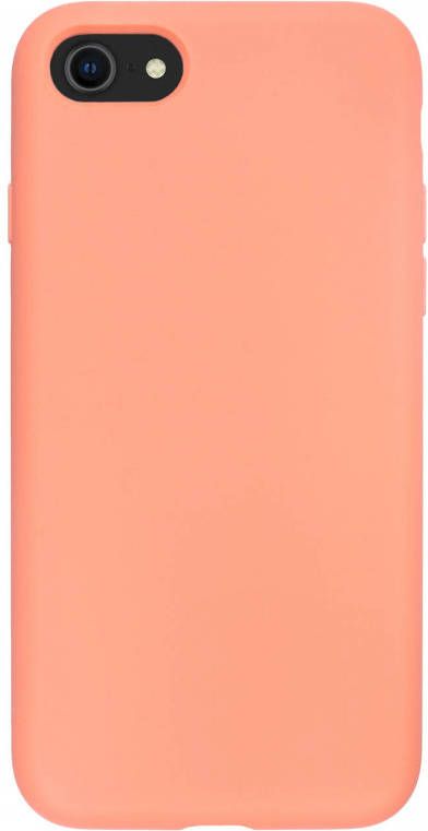 HomeLiving BMAX Liquid silicone case hoesje voor iPhone SE 2020 Nectarine Pastel oranje