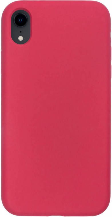 HomeLiving BMAX Liquid silicone case hoesje voor iPhone Xr Peach Bordeaux roze
