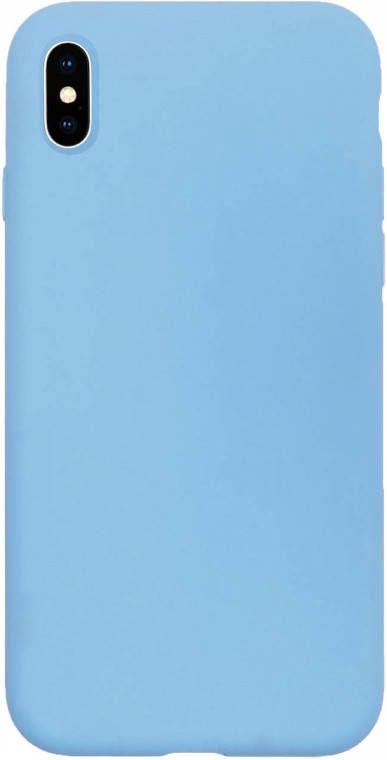HomeLiving BMAX Liquid silicone case hoesje voor iPhone Xs Max Cornflower Blue Lichtblauw