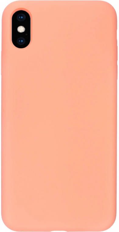 HomeLiving BMAX Liquid silicone case hoesje voor iPhone Xs Max Nectarine Pastel oranje