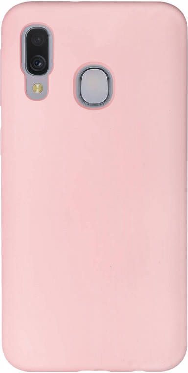HomeLiving BMAX Liquid silicone case hoesje voor Samsung Galaxy A40 Pink Lichtroze