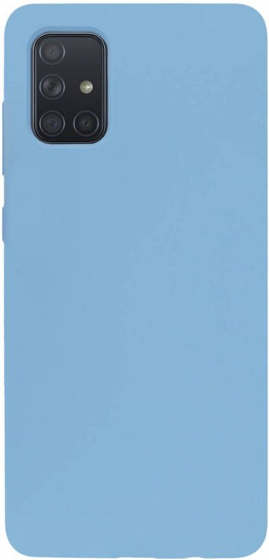 HomeLiving BMAX Liquid silicone case hoesje voor Samsung Galaxy A71 Denim Blue Denim Blauw