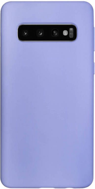 HomeLiving BMAX Liquid silicone case hoesje voor Samsung Galaxy S10 Mist Blue Lichtpaars