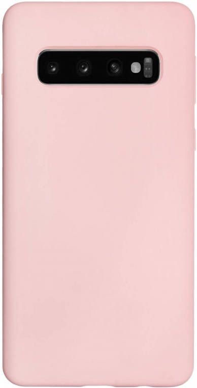 HomeLiving BMAX Liquid silicone case hoesje voor Samsung Galaxy S10 Pink Lichtroze
