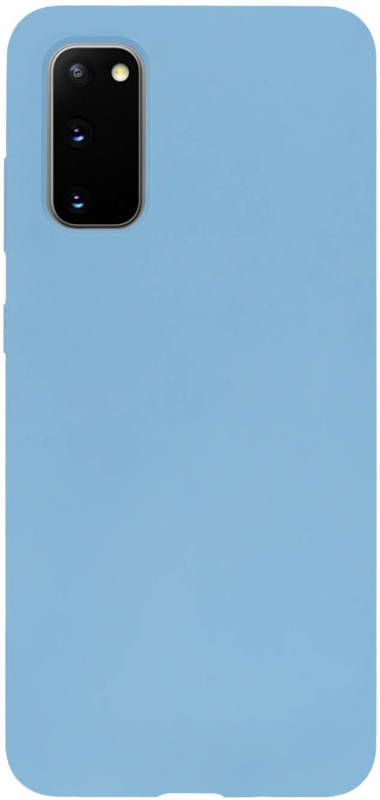 HomeLiving BMAX Liquid silicone case hoesje voor Samsung Galaxy S20 Denim Blue Denim Blauw
