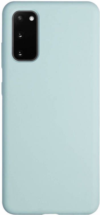 HomeLiving BMAX Liquid silicone case hoesje voor Samsung Galaxy S20 Ice Blue Turquoise