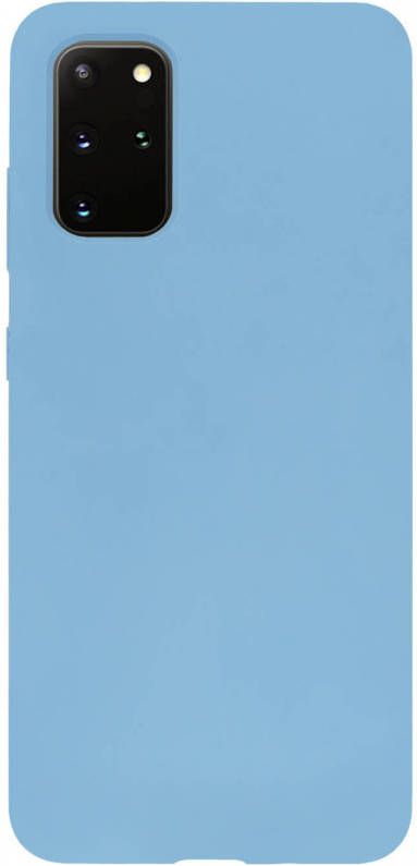 HomeLiving BMAX Liquid silicone case hoesje voor Samsung Galaxy S20 Plus Denim Blue Denim Blauw
