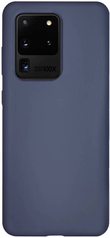 HomeLiving BMAX Liquid silicone case hoesje voor Samsung Galaxy S20 Ultra Dark Blue Donkerblauw
