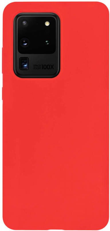 HomeLiving BMAX Liquid silicone case hoesje voor Samsung Galaxy S20 Ultra Dark red Donker rood