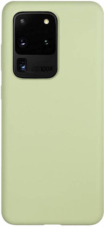 HomeLiving BMAX Liquid silicone case hoesje voor Samsung Galaxy S20 Ultra Mint Green Mintgroen
