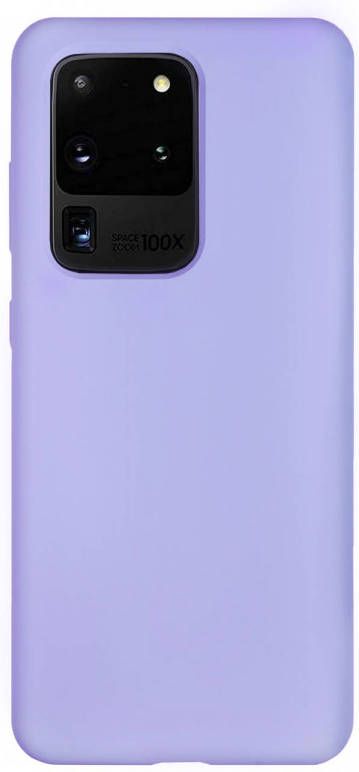 HomeLiving BMAX Liquid silicone case hoesje voor Samsung Galaxy S20 Ultra Mist Blue Lichtpaars
