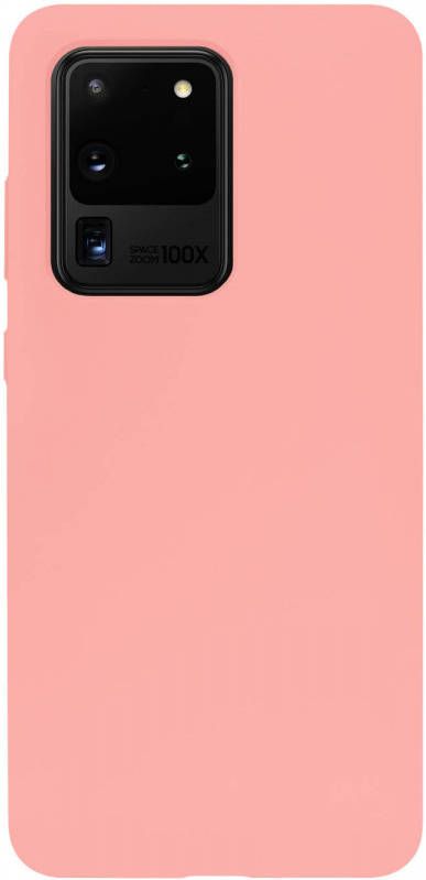 HomeLiving BMAX Liquid silicone case hoesje voor Samsung Galaxy S20 Ultra Peach Perzik