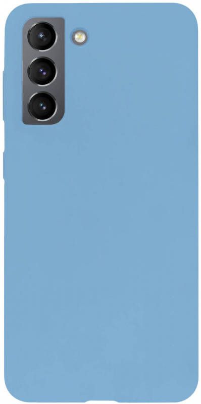 HomeLiving BMAX Liquid silicone case hoesje voor Samsung Galaxy S21 Denim Blue Denim Blauw