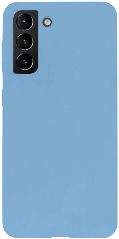 HomeLiving BMAX Liquid silicone case hoesje voor Samsung Galaxy S21 Plus Denim Blue Denim Blauw