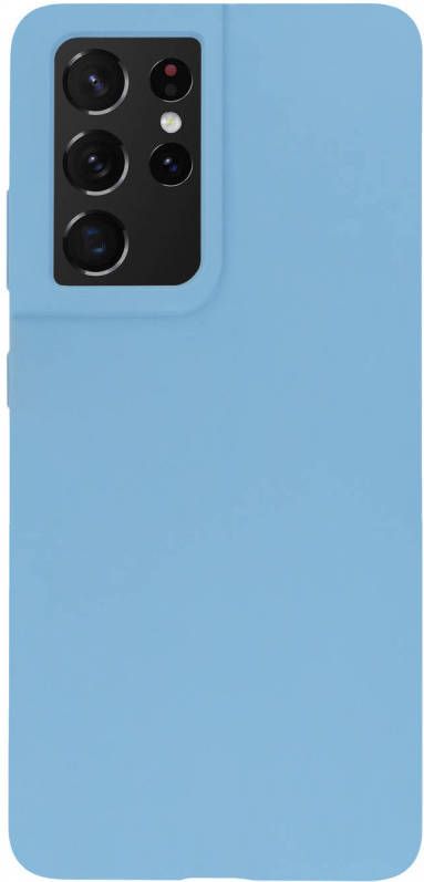 HomeLiving BMAX Liquid silicone case hoesje voor Samsung Galaxy S21 Ultra Denim Blue Denim Blauw